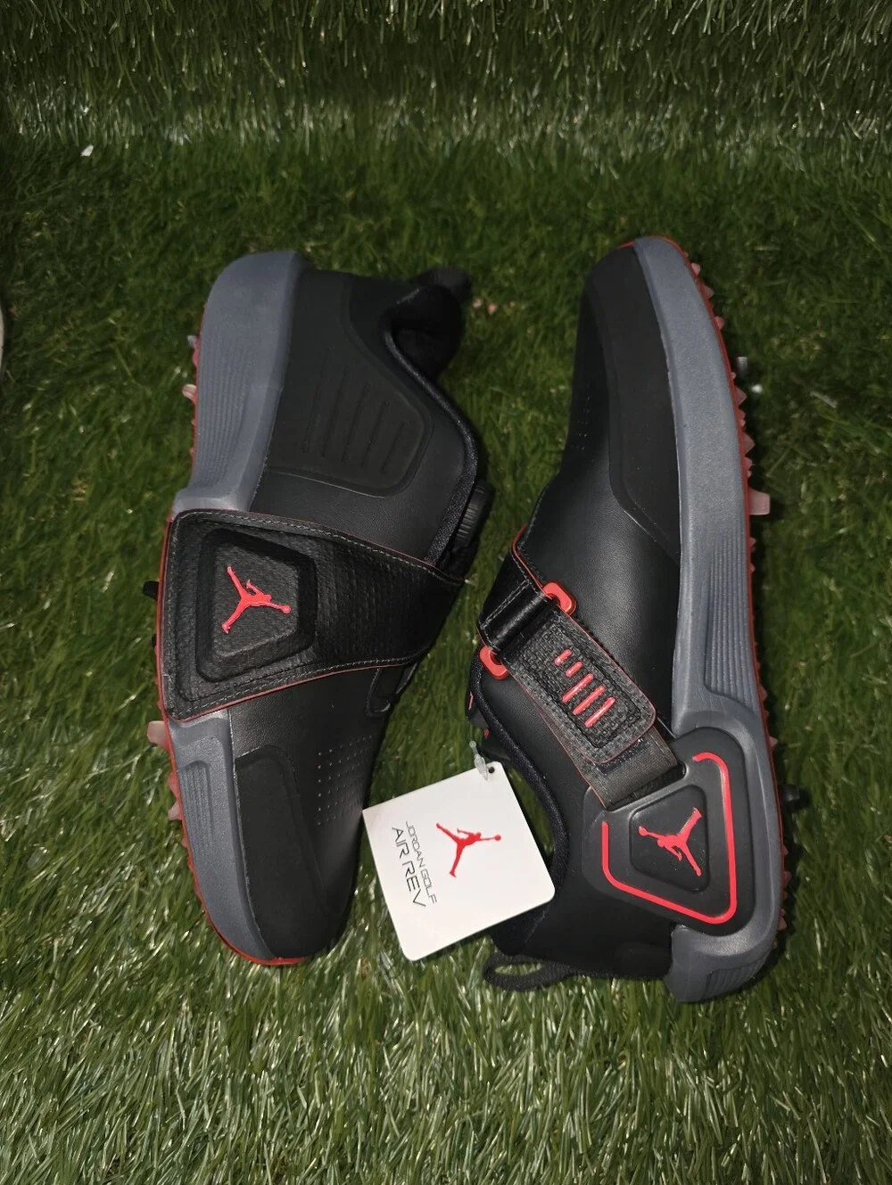 Nike Air Jordan Rev Golf Shoes Black Grey Infrared FV6338-001. Size 7